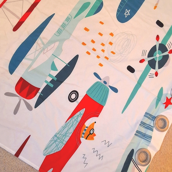 💥SALE💥NURSERY/Toddler, NWOT, Windows Drapes, Aviater/Plane Theme - Picture 5 of 7